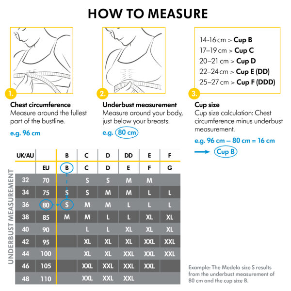 Size chart and how to measure