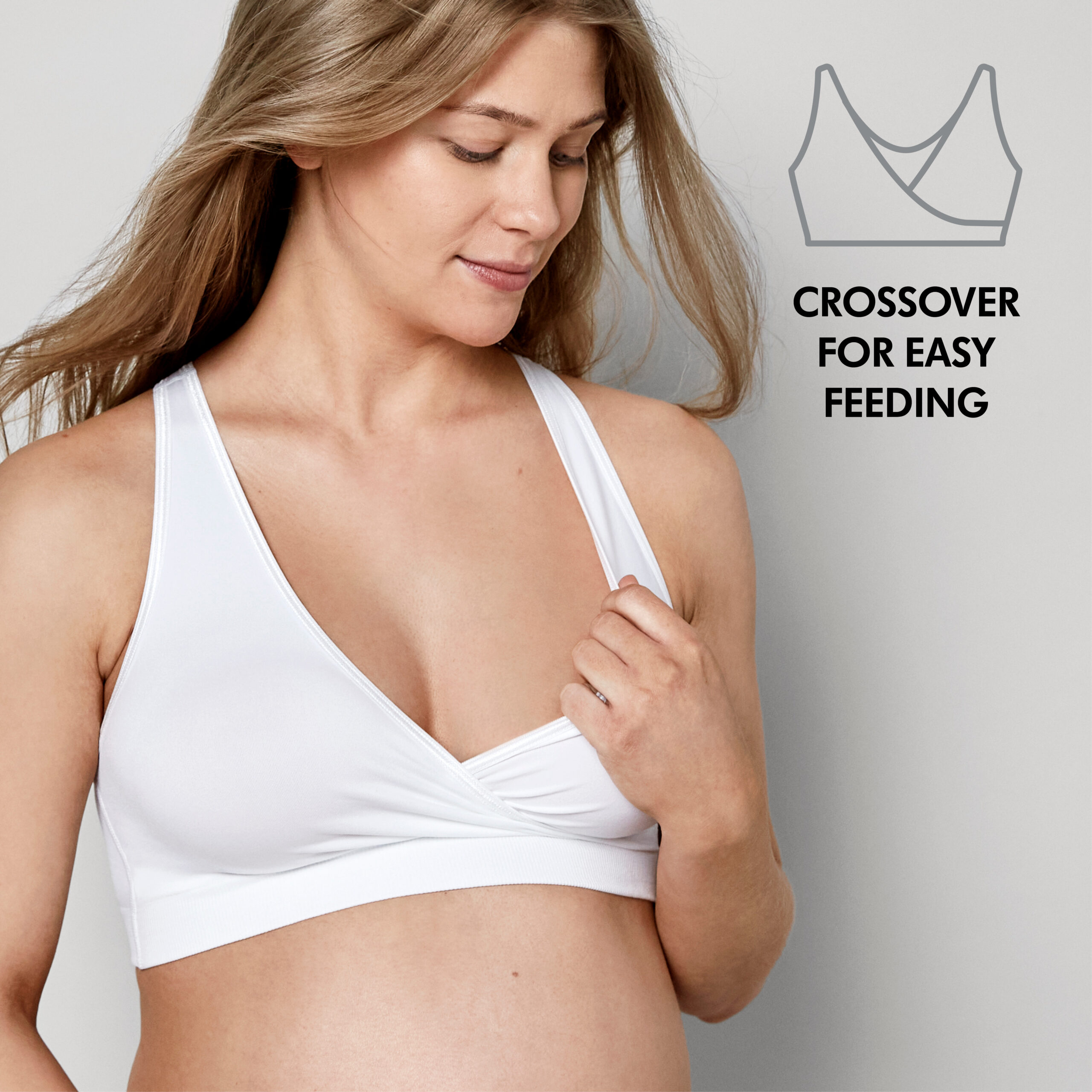 Want to Become Pregnant Breast Feeding Bra Size 40/90 Gray NIP