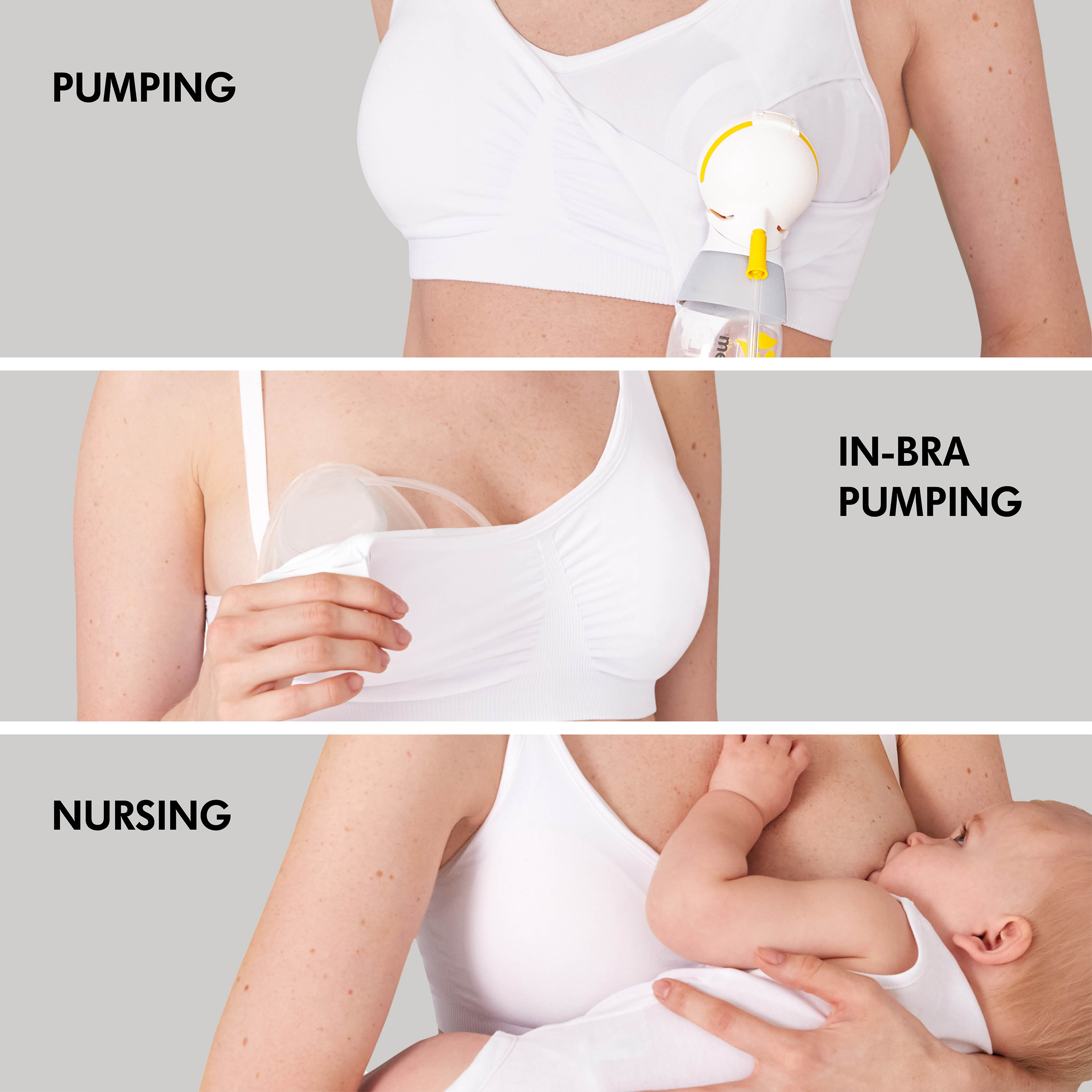 Adjustable Deep V Nursing Bra for Hands-Free Pumping UK