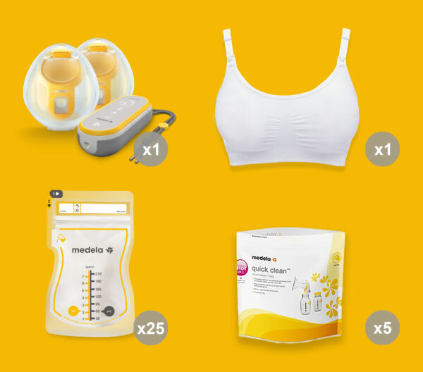 What's included in our double electric wearable breast pump bundle